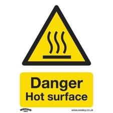 Image of Sealey Warning Safety Sign - Danger Hot Surface - Self-Adhesive Vinyl - SS42V1