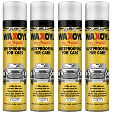 Image of Hammerite Waxoyl Aerosol Clear Rust Protection Spray Cars Doors Vehicle 400ml x4