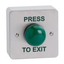 Image of Contract Locking CLS004S Press To Exit Green Dome Button Surface Mount
