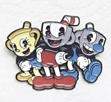 Image of Cupheads Video Game Cuphead Mugman Enamel Metal Pin