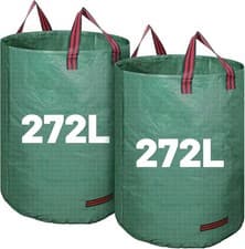 Image of 2 Pack 272L Large Garden Bag with Handles, Heavy Duty Garden Waste Bags,Reusable