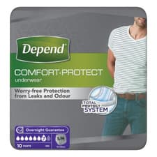 Image of Depend Comfort Protect Incontinence Pants for Men Small/Medium - 10 Pants