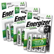 Image of ENERGIZER AA Rechargeable Batteries 1300mAh 2000mAh 2300mAh Nimh Pre-Charged