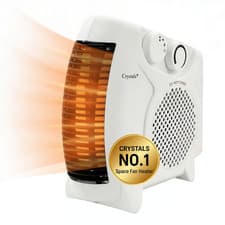 Image of 2 in 1 Fan Heater 2KW 2000W Small Portable Electric Hot Warm Air Upright Flatbed