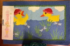 Image of Jellybean Throw Rug Duck Pond 22"x34" Childrens Nursery Bath Decor