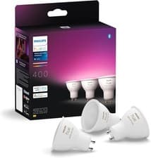 Image of Philips Hue White & Colour Ambiance Smart GU10 Spotlight 3 Pack LED - 400 Lumen