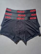 Image of HUGO Men's Boxer Shorts & Trunks – Pack of 3 in Black & Multicolour