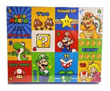 Image of Super Mario 12 Days of Socks Advent Xmas Calendar Shoe Size 4-10