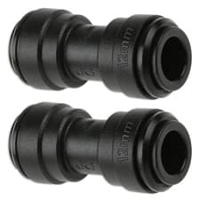 Image of JOHN GUEST STRAIGHT CONNECTORS 2 x EQUAL COUPLINGS 12mm PUSH FIT PIPE TUBE