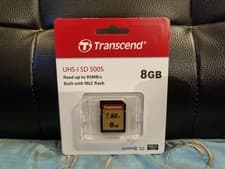 Image of TRANSCEND 8GB SD HC MEMORY CARD - BRAND NEW AND SEALED - UK SELLER