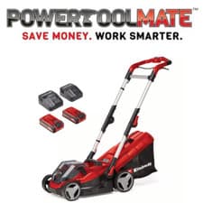 Image of Einhell 3413222 RASARRO 36/34 34cm Cordless Lawnmower Kit - 2x 3.0Ah Batteries