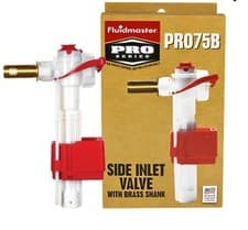 Image of Fluidmaster PRO75B Pro Side Entry Fill Valve with a heavy-duty 1/2" brass shank.