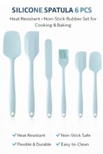 Image of Silicone Spatula 6 PCS Heat Resistant Non-Stick Rubber set for cooking & Baking