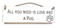 Image of Wooden engraved Rustic 30cm Sign White "Wipe your paws"