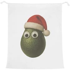 Image of 'Funny Festive Avocado' Laundry / Washing / Storage Bag (LB00042553)