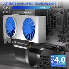Image of 300mm PCIe 4.0 X16 GPU Riser Cable 16X Flexible Cable High Speed Extension BL