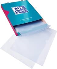 Image of Elba Plastic File Pockets A4 – 150 Micron Clear Smooth PVC, Cut Flush Sleeves...