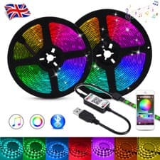 Image of 5V USB LED Strip Lights 0.5-5m RGB 5050 Colour Changing Tape Cabinet TV Lighting
