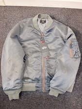 Image of Alpha Industries Men's Small MA-1 Flight Jacket Small Green