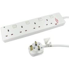 Image of Cables Direct RB-10-4GANGSWD surge protector 4 AC outlets 10 m White