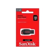 Image of SanDisk Cruzer Blade USB Flash Drive 32GB USB Type-A 2.0, Red and Black