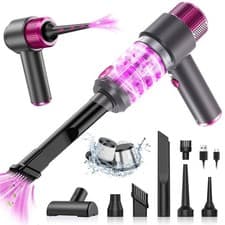 Image of Rechargeable Cordless Car/Truck Vacuum & Blower Cleaner 4000mAH With 7 Nozzles