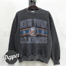 Image of New York Islanders Ice Hockey Sweatshirt Comfort Color Pepper S - 3XL