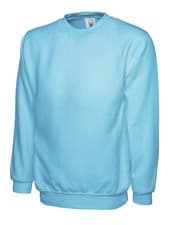 Image of Ladies Deluxe Crew Neck Pullover Sweatshirt Women's Casual Outdoor Plain Jersey