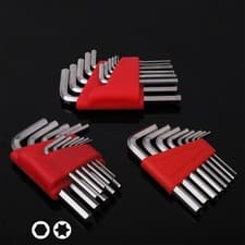 Image of Metric/Imperial Hex Wrench Set L Type Portable Chromium vanadium Steel