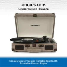 Image of Crosley Cruiser Bluetooth Turntable Record Player Deluxe With Built-In Speakers