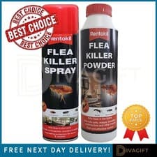 Image of FLEA KILLER SPRAY POWDER 300ML FLEAS SPRAY FOR HOME DUST MITE HOUSEHOLD RENTOKIL