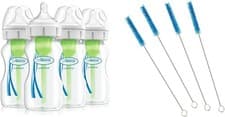 Image of Dr. Brown's Options+ Anti-Colic Baby Bottles, Four Pack, 270 ml Bottles & Dr