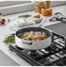 Image of GreenPan Ceramic Non-Stick Saute Pan with Lid 30cm White Brand New