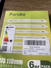 Image of 6 Pack R7s Halogen Bulb 118mm 230W Linear Bulbs for Lamps, 2700K Warm White J118