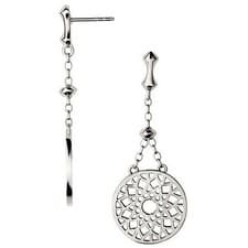 Image of LINKS OF LONDON Ladies Sterling Silver S925 Timeless Large Drop Earrings RRP105