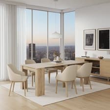 Image of Large Extending Dining Table 5 Position 51-237cm Grey or Oak 10 Seat