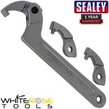 Image of Sealey Adjustable C Spanner - Hook & Pin Wrench Set 4pc 32-76mm