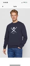Image of HACKETT Men's Navy Sweatshirt Big Logo BNWT