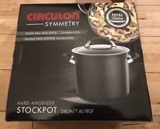 Image of Circulon Symmetry Hard Anodised 24cm/7.6L Stockpot/Cooking Pot (BNIB)