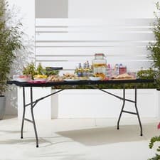 Image of Neo Folding Table Portable Fold Up Garden Party Christmas Camping BBQ Picnic 6FT