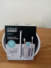 Image of Joseph Joseph Duo Stainless Steel Toothbrush Caddy 70607
