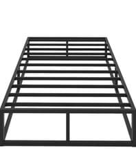Image of Yicensen Single Bed Frame 90x190 cm, Metal Frame with Steel Slat Support, White