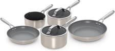 Image of Ninja CW35000UKST ZEROSTICK Ceramic Pro 5-Piece Pan Set – Stone