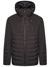 Image of Jcb Workwear Trade Hybrid Padded Jacket Black Size 2XL