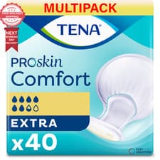 Image of TENA Proskin Comfort Extra - 4 Packs of 40- 160 Incontinence Pads - 2100ml
