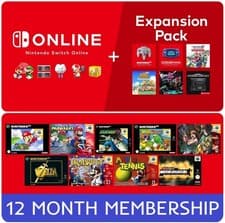 Image of Nintendo Switch Online Expansion Pack • 12 Month Membership (For Switch 1 + 2)