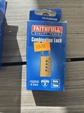 Image of Faithfull 28mm Brass Combination Padlock 38Mm FAIPLB28COM
