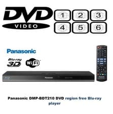 Image of Panasonic DMP-BDT210 WiFi DVD Multi Region 1-6 Blu-ray Player 12M WARRANTY