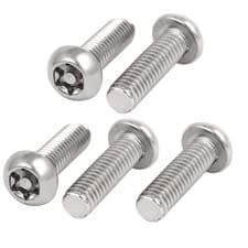 Image of M6x20mm 304 Stainless Steel Button Head Torx Security Tamper Proof Screws 5pcs