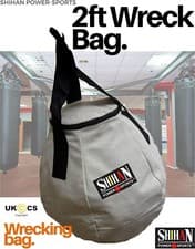 Image of WHITE WRECKING BALL PUNCH BAG BOXING BAG , Martial Arts 2ft Round UN-FILLED